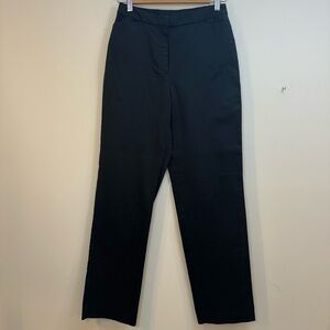 Liz Claiborne Sz 4 Mid Rise Black Dress Pants Chino Straight Leg Lizsport